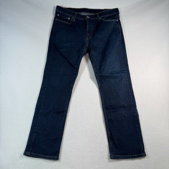 Levis Jeans Mens 38 Blue 511 Straight Mid Rise Dark Wash Stretch - Picture 1 of 12